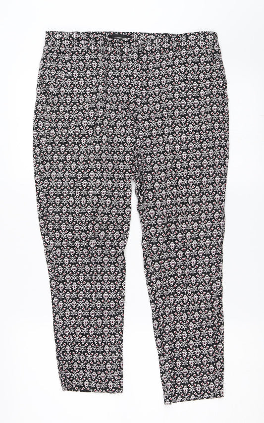 Womens UK Size 10 Atmosphere Regular Fit Capri Black Trousers