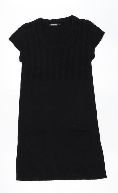 QED London Womens Black   Jumper Dress  Size S