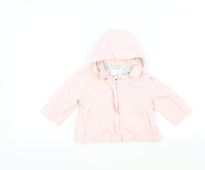 Vertbaudet Girls Pink Colourblock  Anorak Jacket Size 2 Years