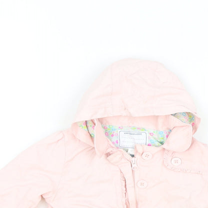 Vertbaudet Girls Pink Colourblock  Anorak Jacket Size 2 Years