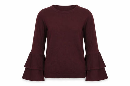 Dorothy Perkins Womens Red   Pullover Jumper Size 8  - flair sleeves