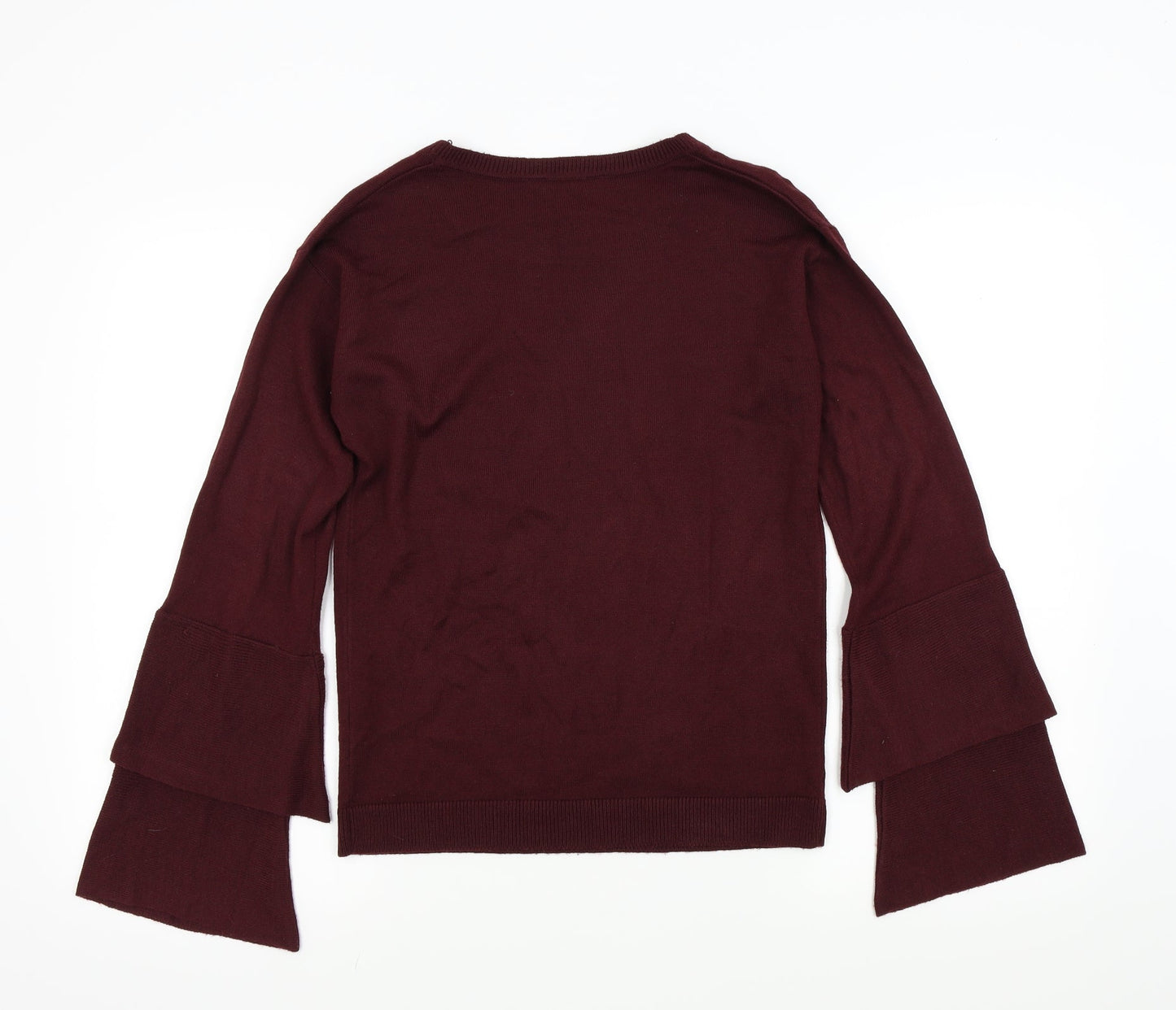 Dorothy Perkins Womens Red   Pullover Jumper Size 8  - flair sleeves