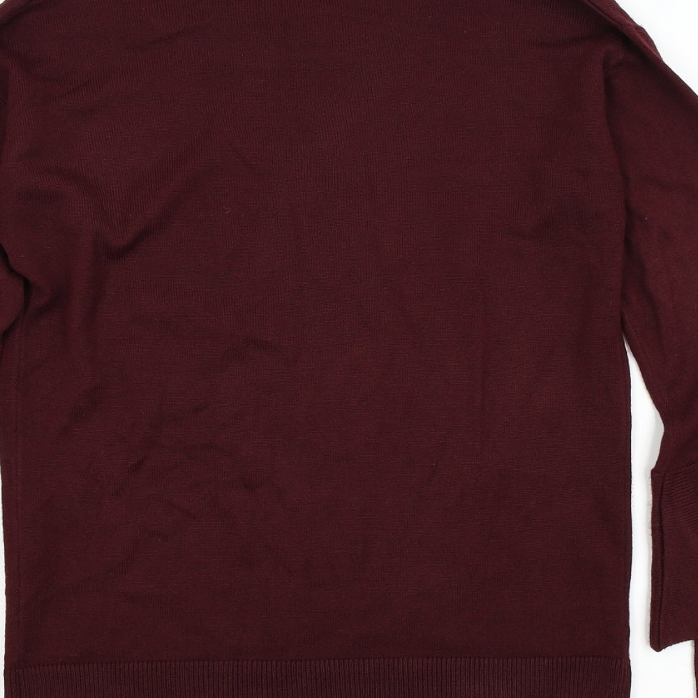 Dorothy Perkins Womens Red   Pullover Jumper Size 8  - flair sleeves