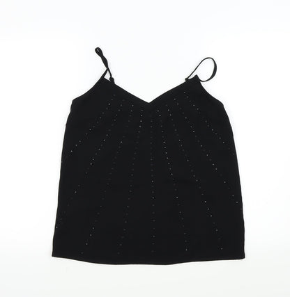 Womens UK Size 10 NEXT Black Basic T-Shirt