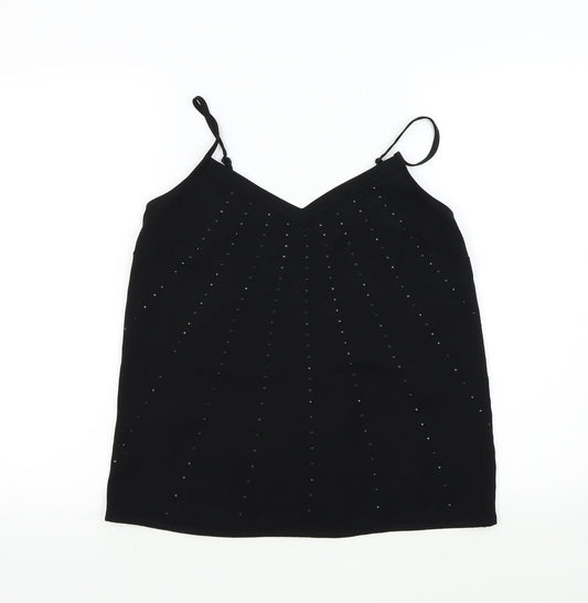 Womens UK Size 10 NEXT Black Basic T-Shirt