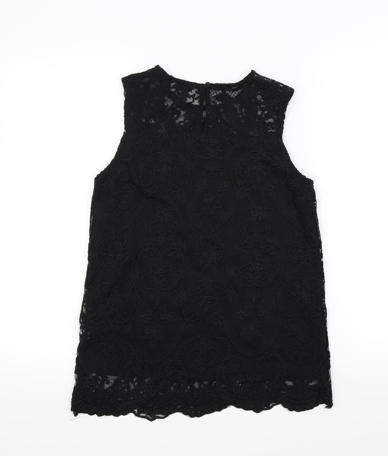 Womens UK Size 8 Dorothy Perkins Black Basic Blouse