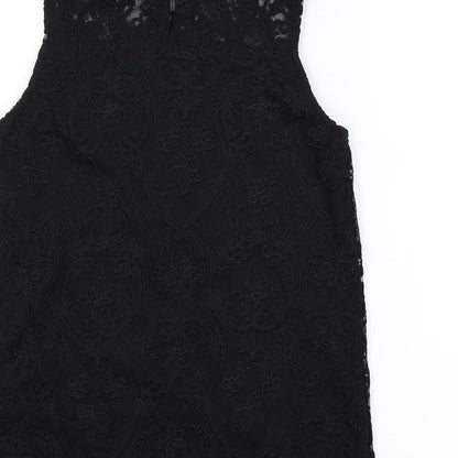 Womens UK Size 8 Dorothy Perkins Black Basic Blouse