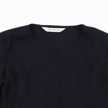 Womens UK Size 18 Berkertex Blue Basic Button-Up