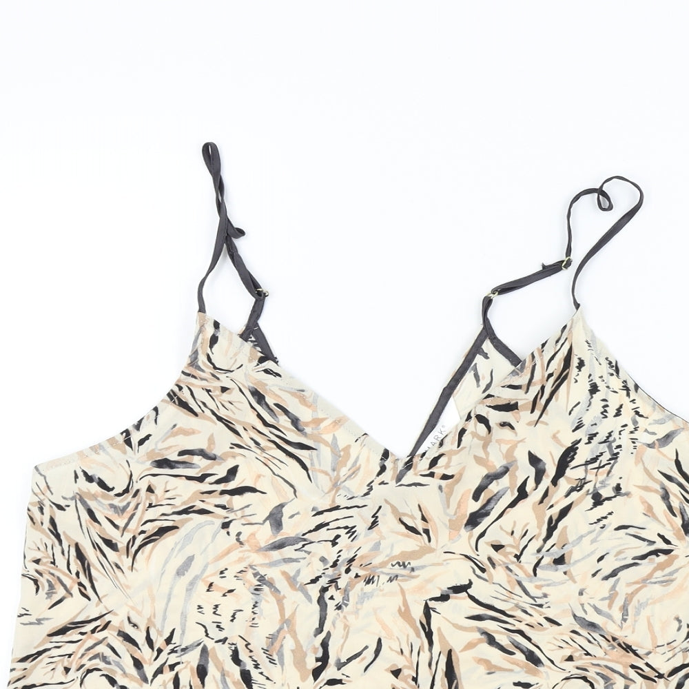 Primark Womens Beige Animal Print  Basic T-Shirt Size M