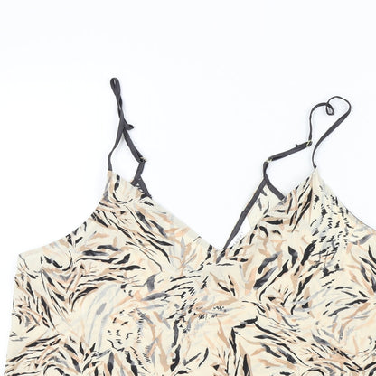 Primark Womens Beige Animal Print  Basic T-Shirt Size M