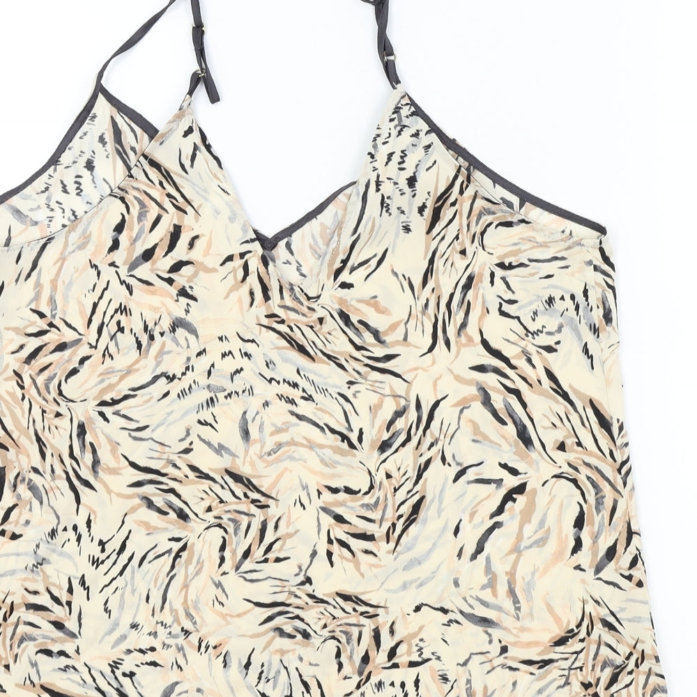 Primark Womens Beige Animal Print  Basic T-Shirt Size M