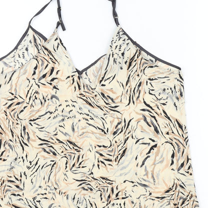 Primark Womens Beige Animal Print  Basic T-Shirt Size M