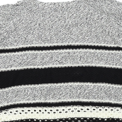 F&F Womens Black Striped  Pullover Jumper Size 14  - Open Shoulders