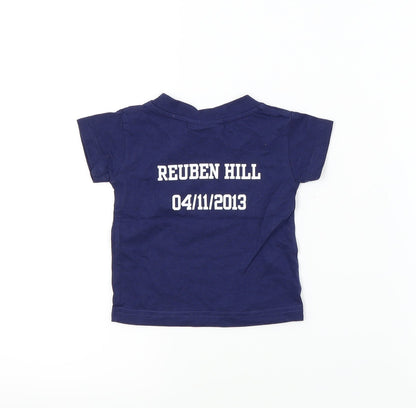 Larkwood Boys Blue   Basic T-Shirt Size 0-3 Months  - WILD BALL