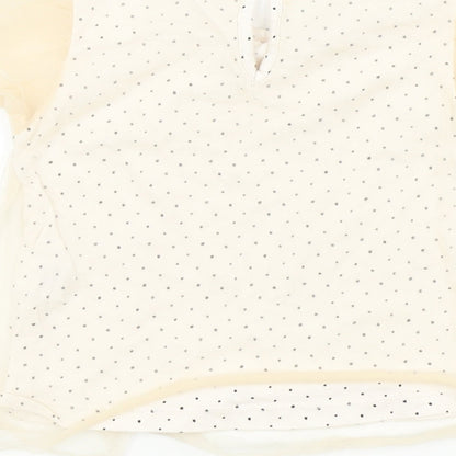 Zara Girls Beige Spotted  Basic Blouse Size 12-18 Months  - LACE TOP
