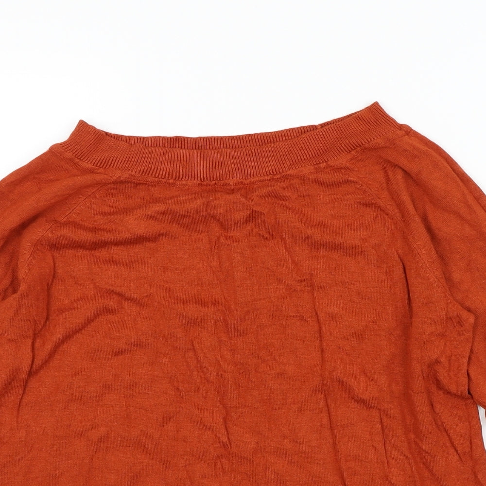 F&F Womens Brown   Pullover Jumper Size 14  - buttons on sleeves