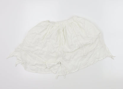 NEXT Girls White Colourblock  Flare Skirt Size 8 Years