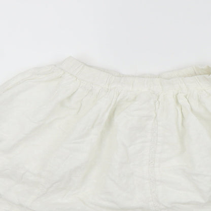 NEXT Girls White Colourblock  Flare Skirt Size 8 Years