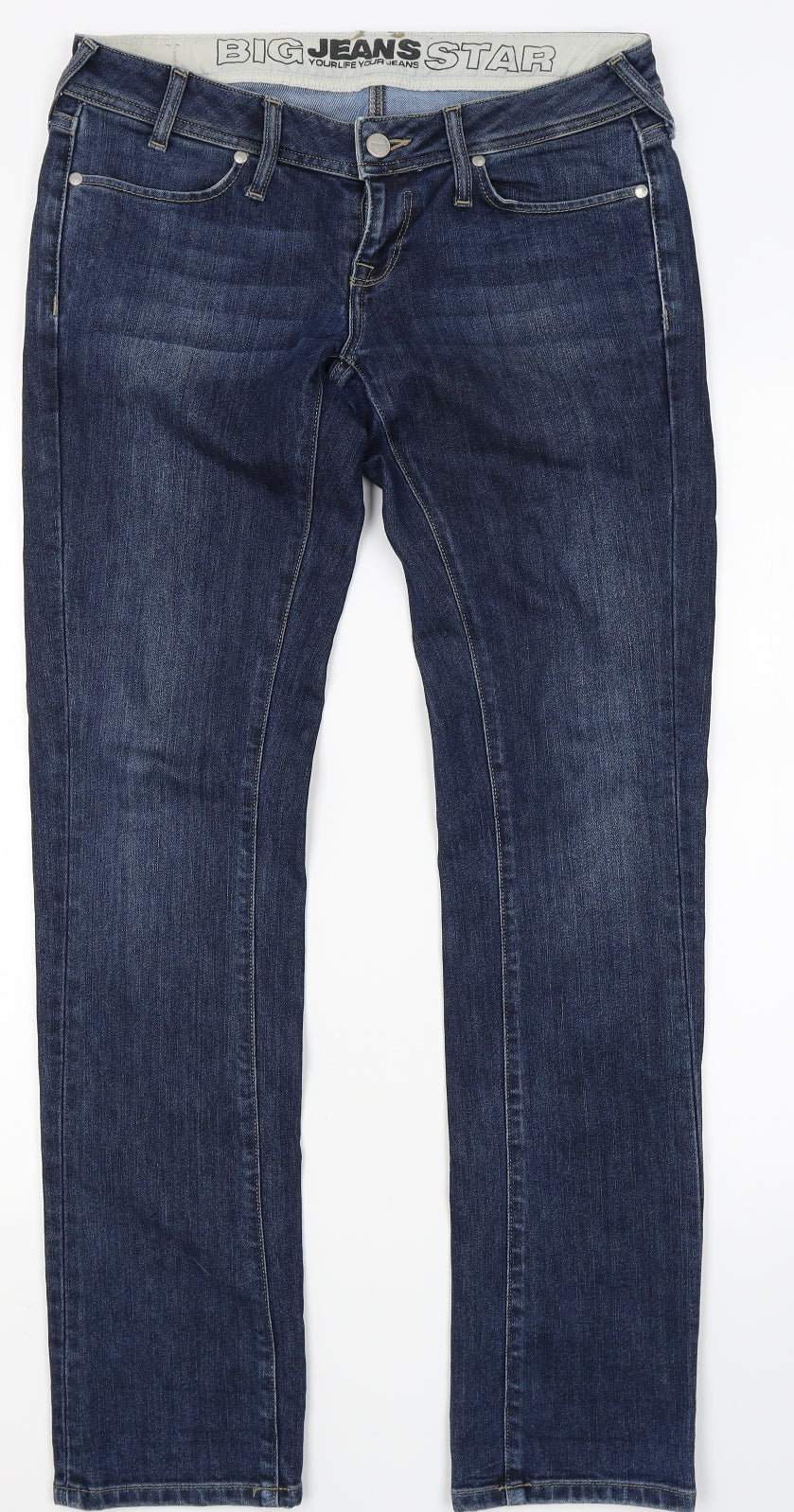 Womens UK Size 29 in BIG STAR Regular Fit Skinny Blue Jeans