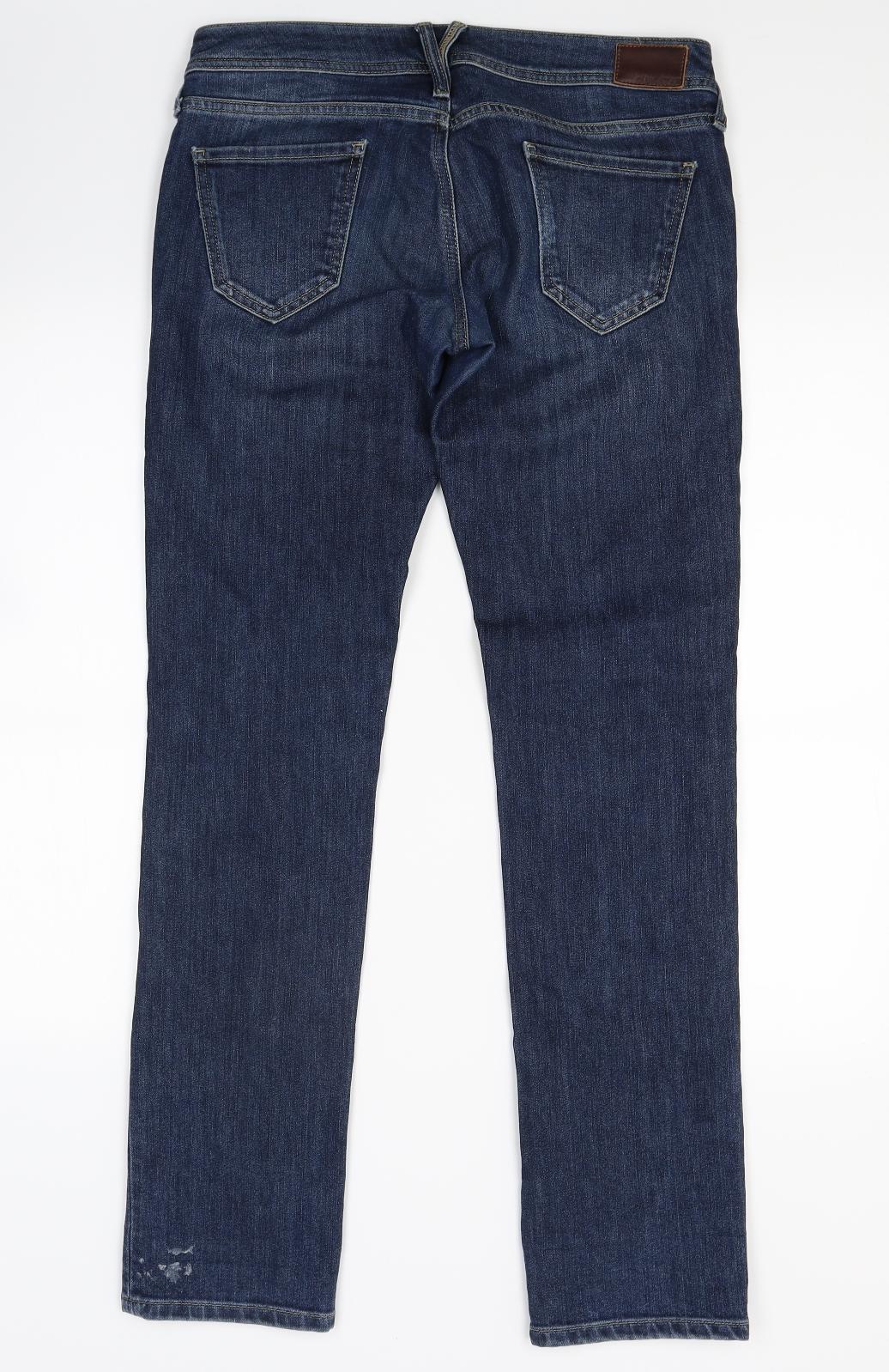Womens UK Size 29 in BIG STAR Regular Fit Skinny Blue Jeans