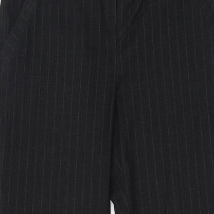 F&F Womens Black Striped  Trousers  Size 14 L28 in