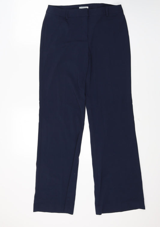Womens UK Size 12 Preworn Regular Fit  Blue Trousers