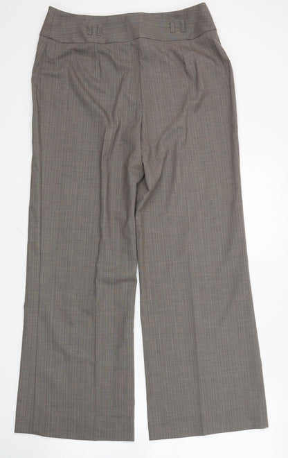 Womens UK Size 14 Marks and Spencer Regular Fit  Brown Trousers