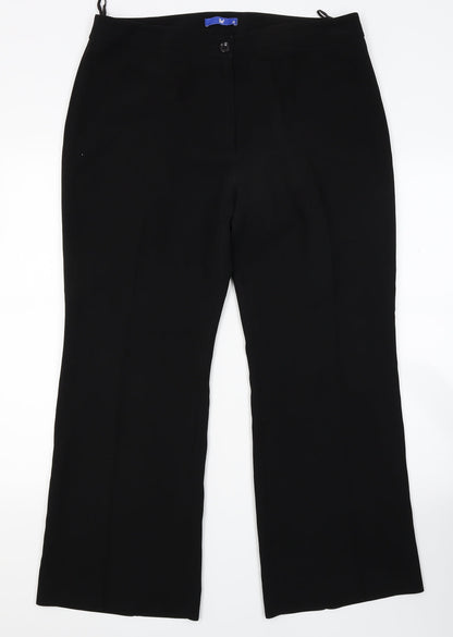Ibo Womens Black   Trousers  Size 16 L28 in