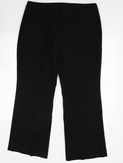 Ibo Womens Black   Trousers  Size 16 L28 in
