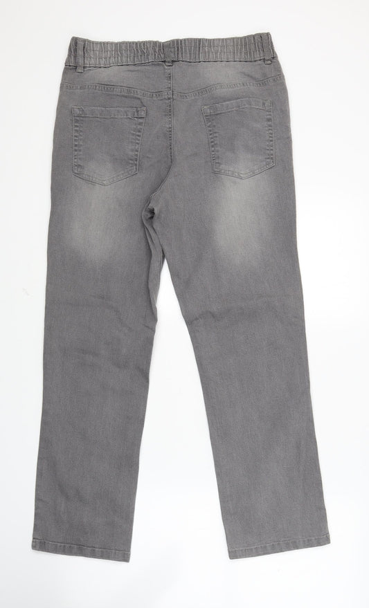 Womens UK Size 14 Preworn Regular Fit Jegging Grey Jeans