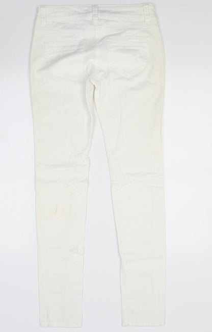 NEXT Womens White  Denim Skinny Jeans Size 6 L29 in