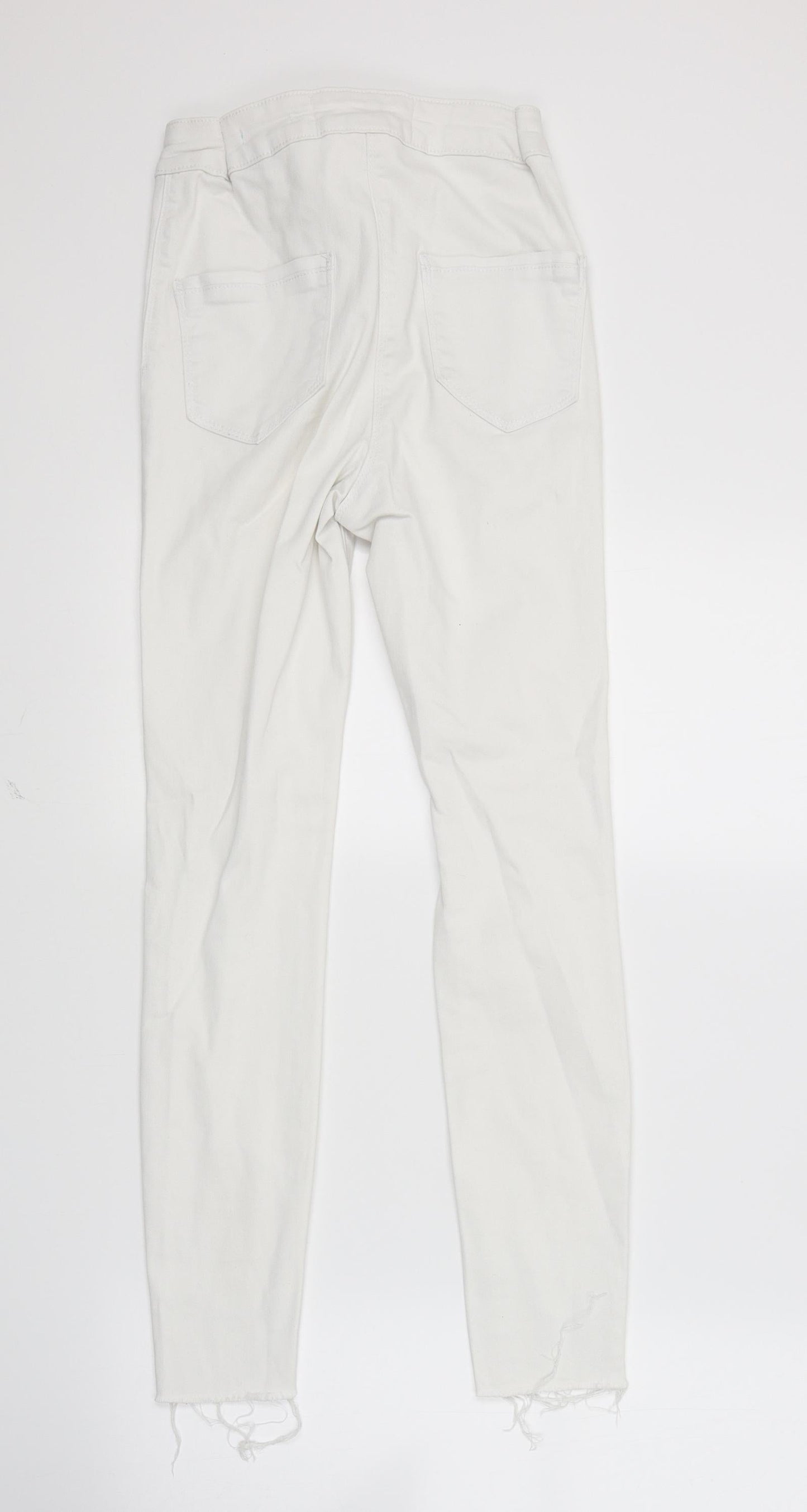 Primark Womens White  Denim Skinny Jeans Size 8 L25 in