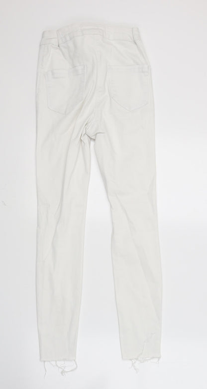 Primark Womens White  Denim Skinny Jeans Size 8 L25 in