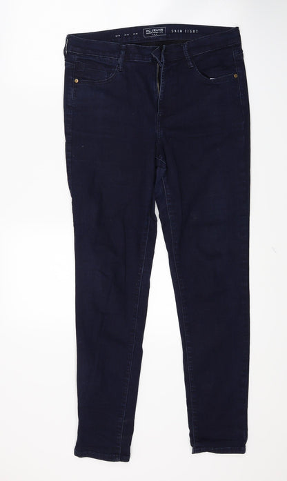 FC Jeans Womens Blue  Denim Skinny Jeans Size 14 L27 in