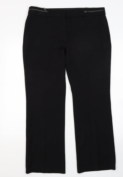 Womens UK Size 14 Marks and Spencer Regular Fit  Black Trousers