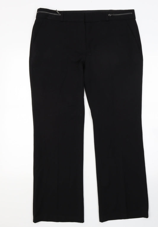 Womens UK Size 14 Marks and Spencer Regular Fit  Black Trousers