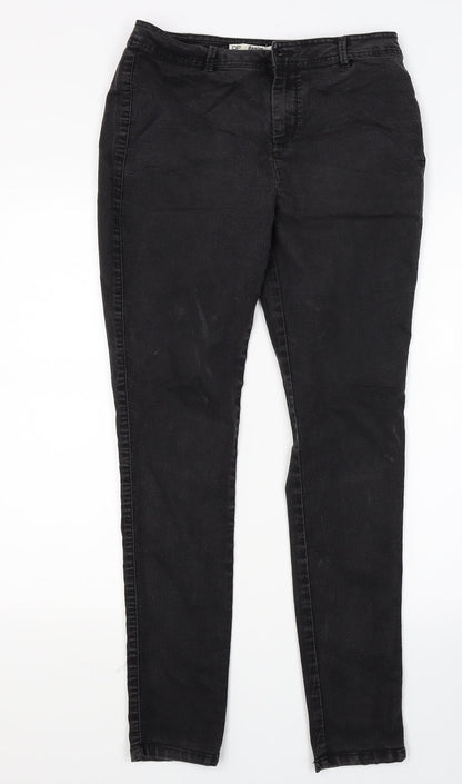 Dorothy Perkins Womens Black  Denim Skinny Jeans Size 12 L28 in