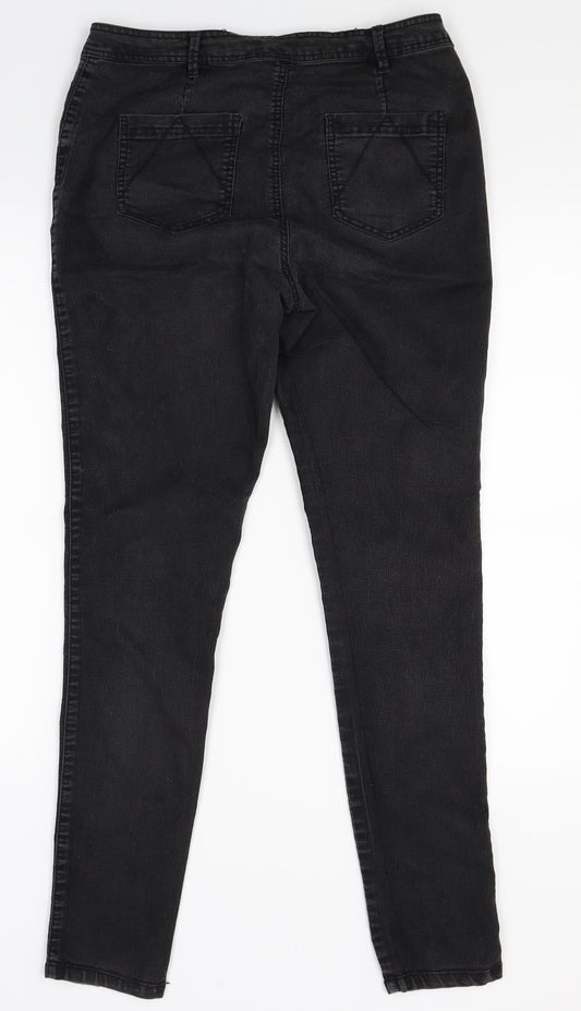 Dorothy Perkins Womens Black  Denim Skinny Jeans Size 12 L28 in