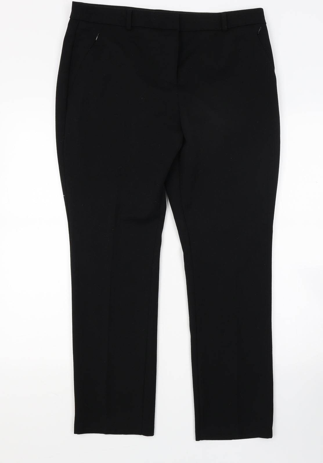 Womens UK Size 14 Marks and Spencer Regular Fit  Black Trousers