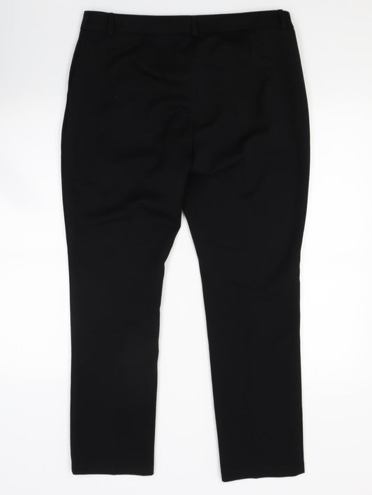 Womens UK Size 14 Marks and Spencer Regular Fit  Black Trousers
