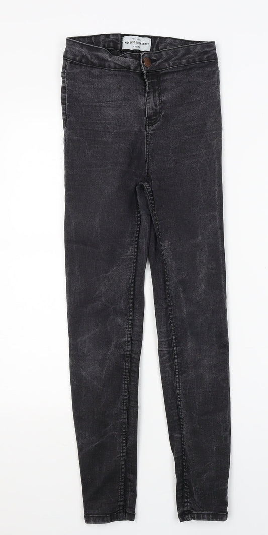 New Look Womens Black  Denim Jegging Jeans Size 8 L25 in