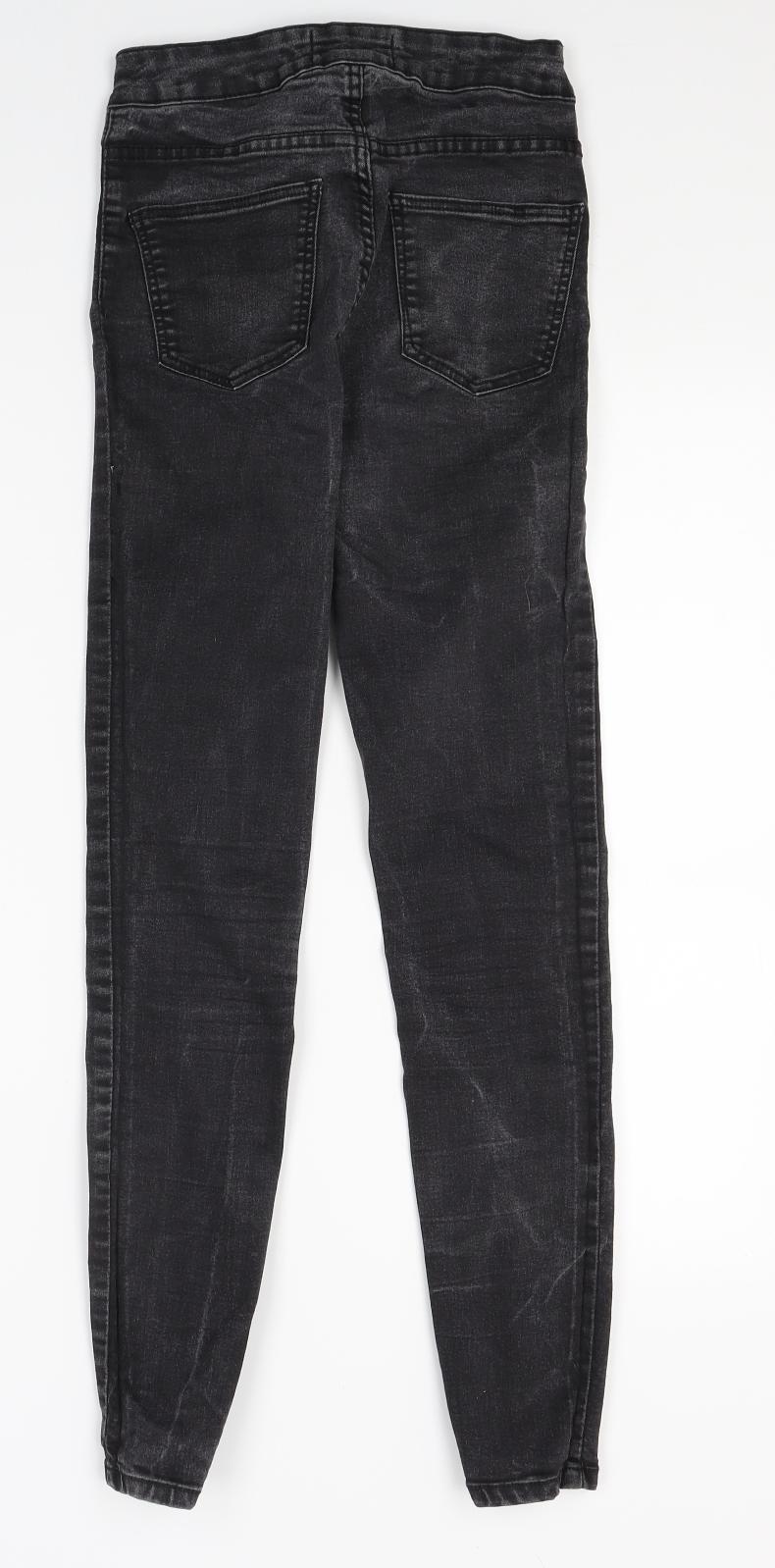 New Look Womens Black  Denim Jegging Jeans Size 8 L25 in