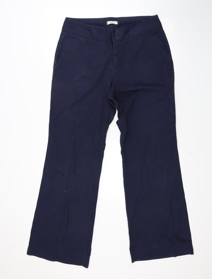 Womens UK Size 16 Jackpot Regular Fit Chino Blue Trousers