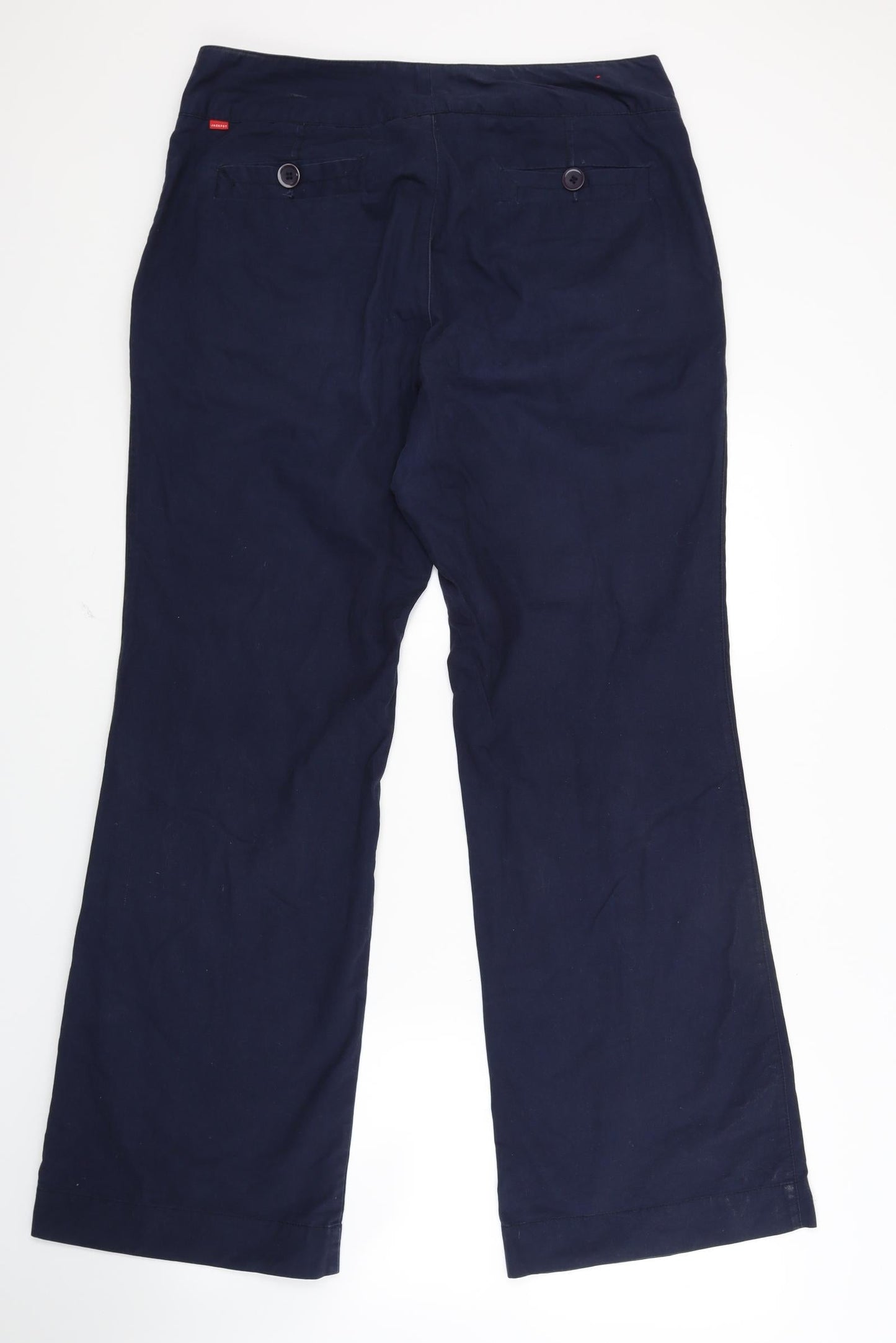 Womens UK Size 16 Jackpot Regular Fit Chino Blue Trousers