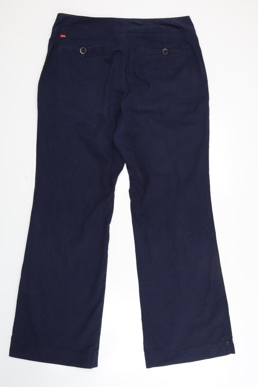 Womens UK Size 16 Jackpot Regular Fit Chino Blue Trousers