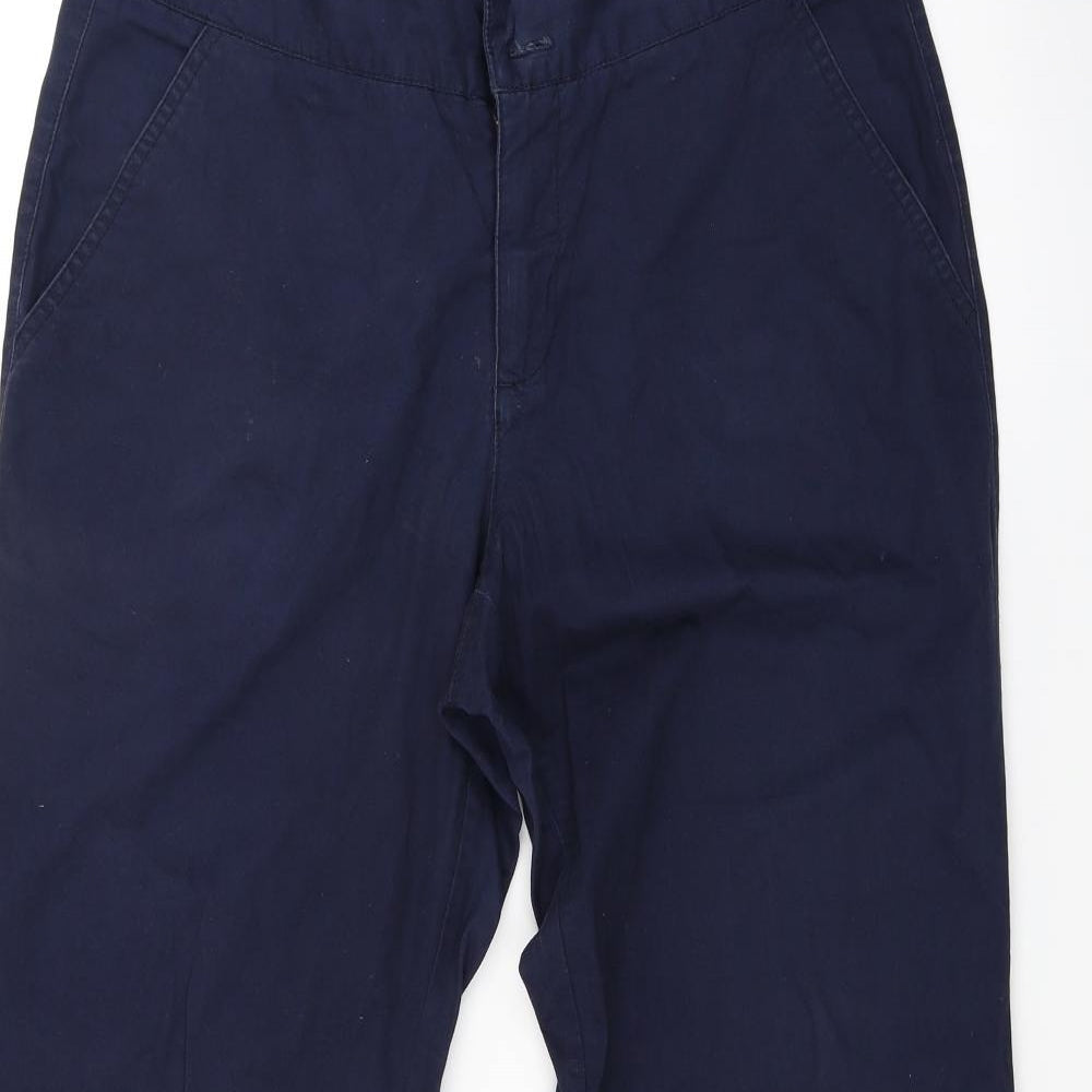 Womens UK Size 16 Jackpot Regular Fit Chino Blue Trousers