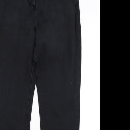M&Co Womens Black  Denim Skinny Jeans Size 12 L20 in