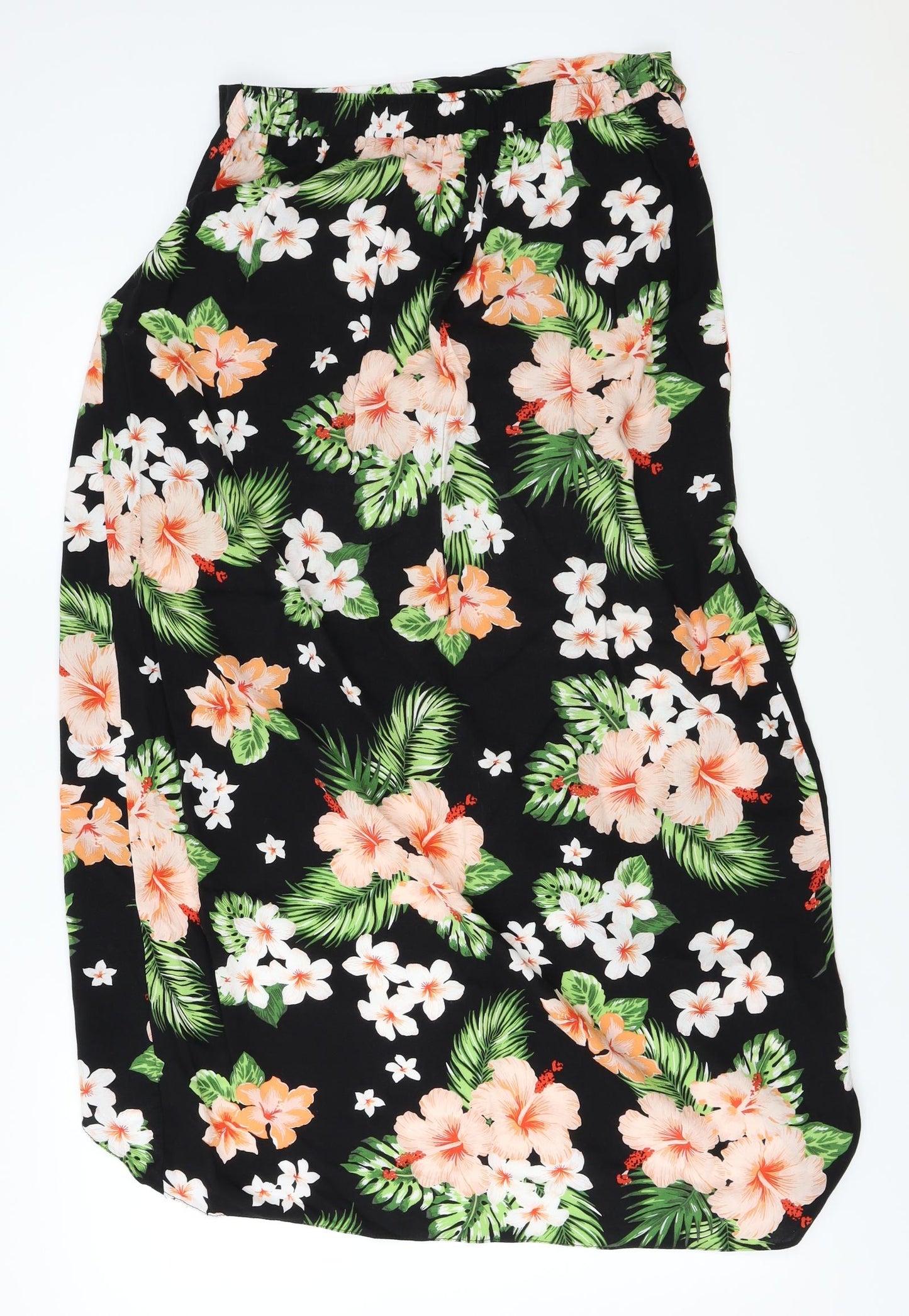 George  Womens Black Floral  A-Line Skirt Size 28 in