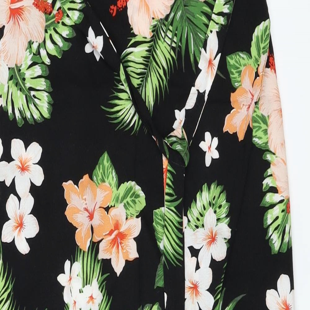 George  Womens Black Floral  A-Line Skirt Size 28 in