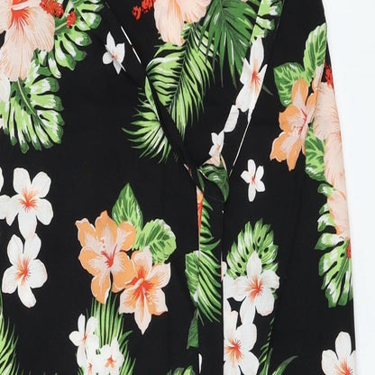 George  Womens Black Floral  A-Line Skirt Size 28 in